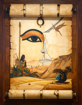 Ancient egyptian artwork composition