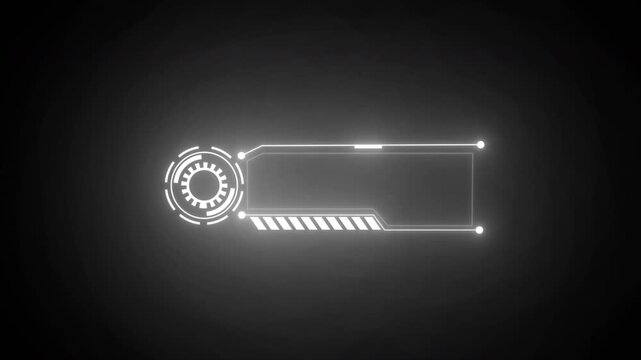 White Glowing Lower Third Overlay Animation with Alpha Channel.