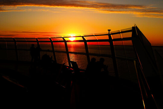 Caribbean sunrise near Bimini, Bahamas