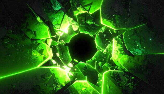 Abstract shattered glass effect