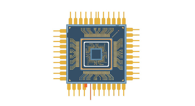 Close-up view of a central processing unit with many pins.