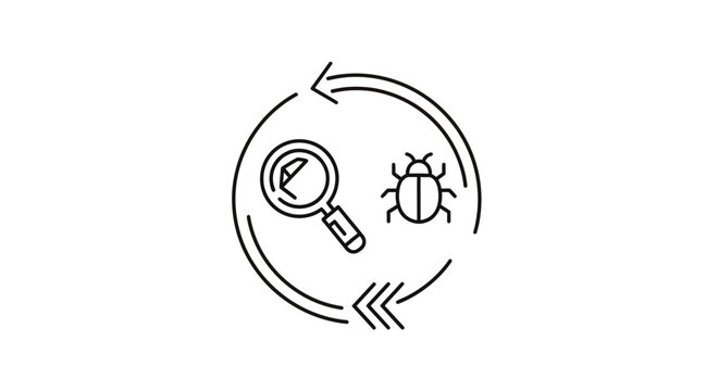 Bug Fixing Process Icon: Software Development and Quality Assurance Cycle