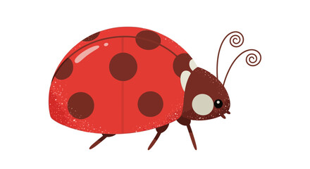 Cute ladybug, red insect, cartoon bug, vector illustration © Chrome