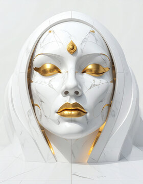 Abstract statue portrait