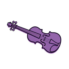 Fototapeta premium A stylized purple violin illustration on a white background.