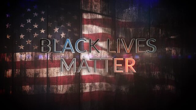 Black Live Matter glow glitch text word effect animation cinematic title abstract background . Black Live Matter glitch effect element for intro, title banner. 