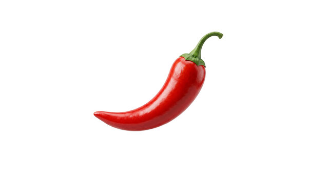 3D Red Chili Pepper Illustration Isolated on Transparent Background