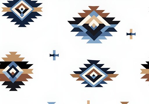 Dise&ntilde;o etnico de moda vaquera con figuras geometricas