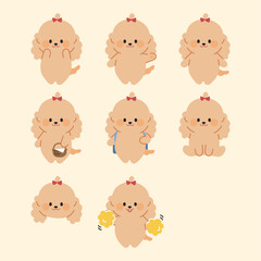 푸들 강아지 캐릭터 © 금별 황