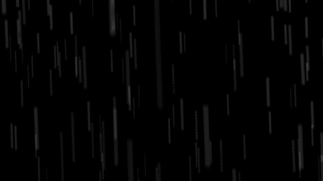 Strong Rainfall at Night on Black &ndash; Realistic Seamless Loop (4K 30fps)