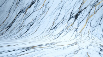 Abstract Luxury Marble Texture Black and Gold Veins Variation 222 © Panya