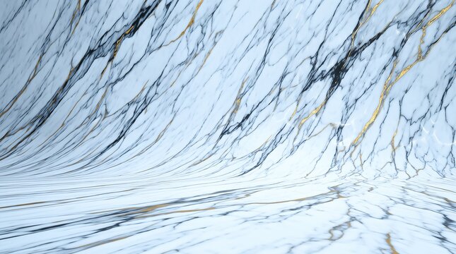 Abstract Luxury Marble Texture Black and Gold Veins Variation 222