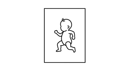 Fototapeta premium Baby Running Icon