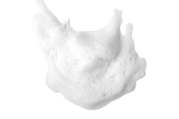 Obraz premium Soap foam or shampoo Soap foam texture or shampoo surface with bubble isolated with clipping path on background.
