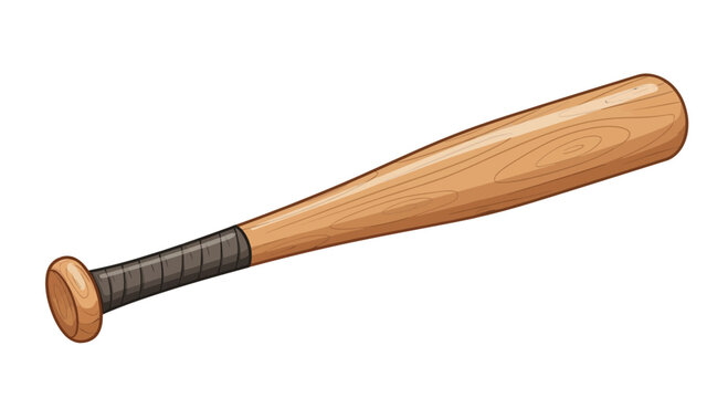 Wooden baseball bat with grip