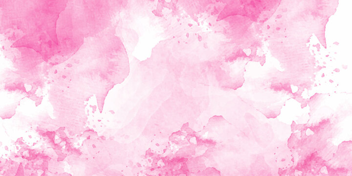 Abstract pink watercolor background. hand painted vector illustration. background. hand-drawn paper illustration diagonal gradient of white ,Water vapor.	
