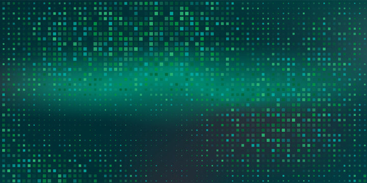 Abstract green dots grunge on dark background