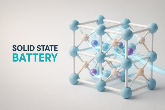 Solid state battery concept with crystal lattice structure for next generation energy storage