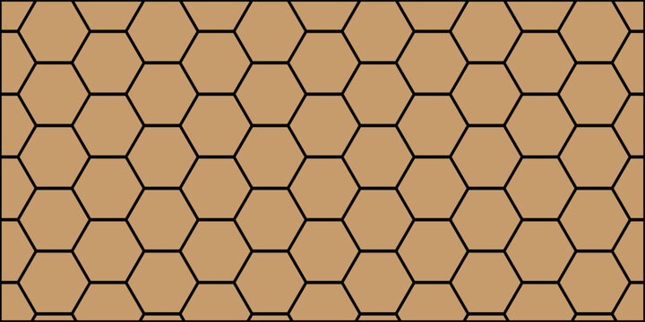 Beige Hexagonal Tile Pattern with Clean Geometric Lines, Seamless Design, and Modern Texture for Backgrounds, Textures, and Creative Projects