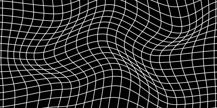 Futuristic perspective grid box black background design