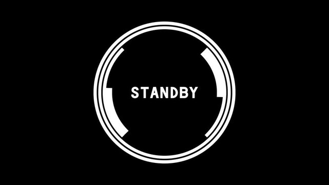 Futuristic standby to start animation with circular HUD interface