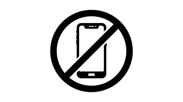 No Cell Phone Allowed Sign Symbol.