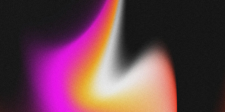 A bright magenta‑orange light bloom emerging from a deep black, grainy gradient background, creating a bold abstract glow ideal for tech, creative, and commercial design use.