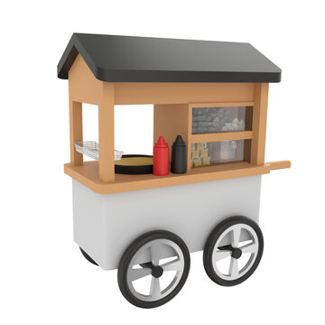 Batagor Stall 3D Icon