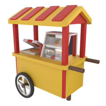 Pizza Stall 3D Icon