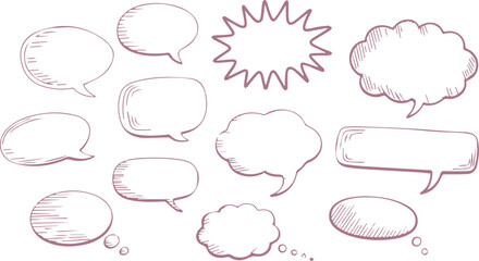 Naklejka premium Comic speech and thought balloons collection