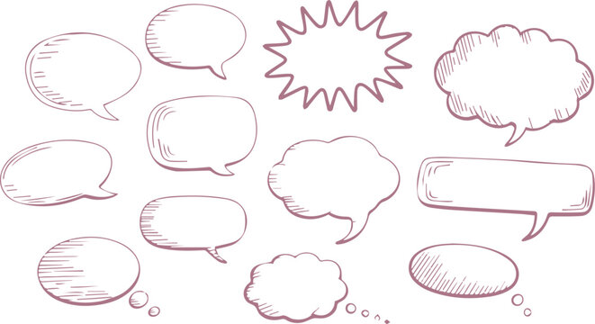 Comic speech and thought balloons collection