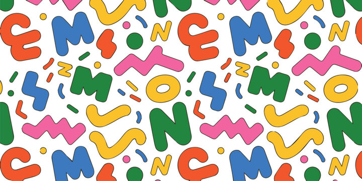 Alphabet learning pattern for preschool materials