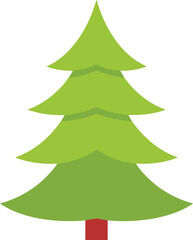 Obraz premium Pine tree symbol for forestry and conservation materials