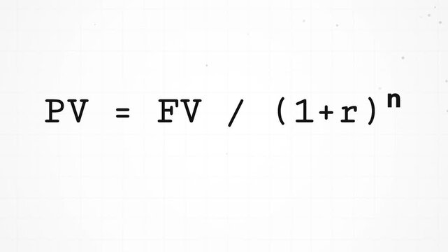 Financial Formulas and Business Metrics Animation on Grid Background