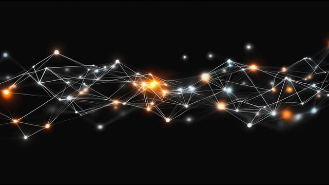 Abstract business connection of lines from nodes It is connected to endless nodes and represents the innovation of communication in the network.abstract innovative cyber security network,
