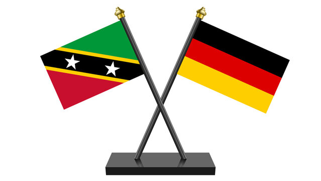 Flag of Germany and Saint Kitts and Nevis