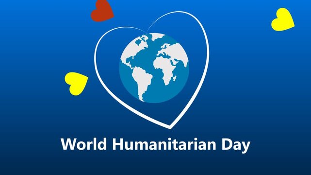 World humanitarian day animation video. for commemorating World Humanitarian Day to increase caring for others