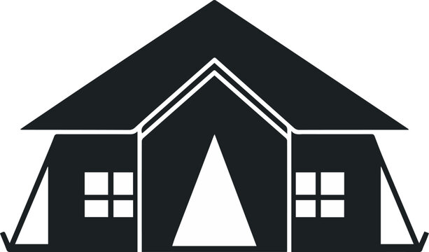 Tent product label outline for packaging and branding