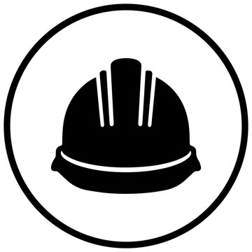 Hard hat required sign icon isolated on transparent background svg png
