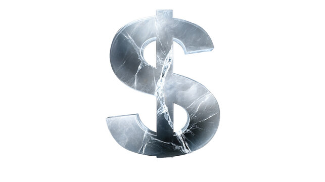 broken US dollar sign