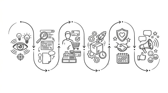 Business process management system icons.