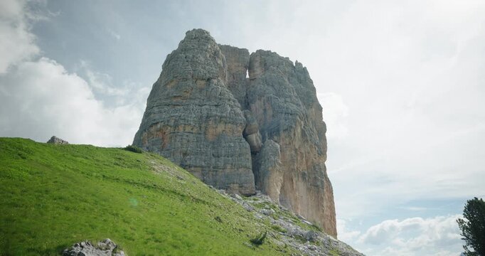 Cinque Torri rock formation in the Dolomiti Ampezzane, Italy
