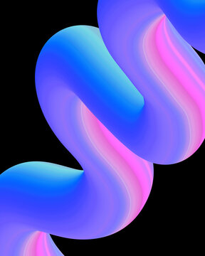 abstract blue neon with purple and pink gradation wavy lines background with smooth fluid gradient shapes. for wallpaper and background