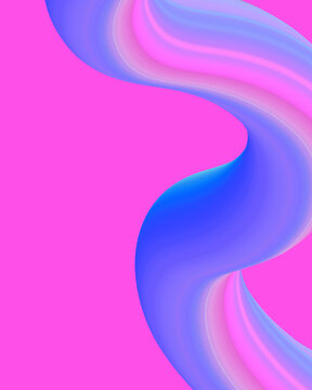 abstract blue neon with purple and pink gradation wavy lines background with smooth fluid gradient shapes. for wallpaper and background
