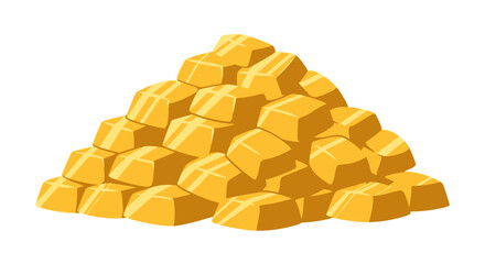 Golden bars stacked in a pile. © Pletuk
