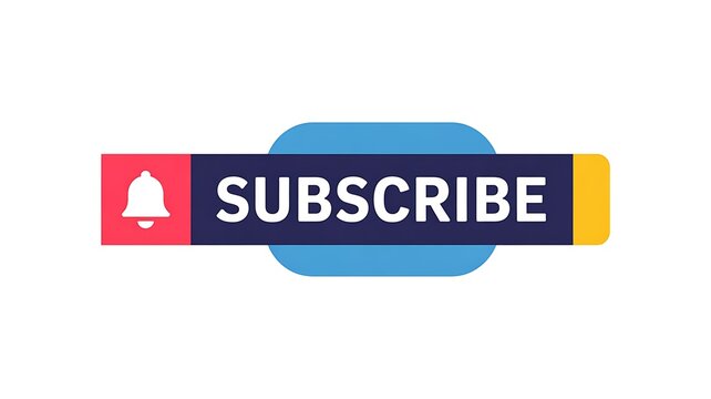 Subscribe button, YouTube icon, social media symbol, notification bell