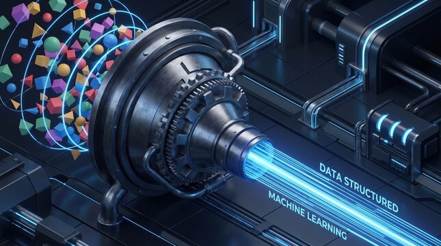Artificial Intelligence Machine Learning Processor Transforming Unstructured Data into Structured Information