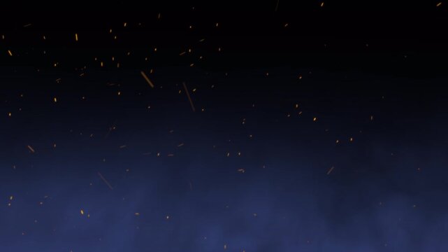 4k stock | Smoke clouds fog fire sparks rising up alpha channel overlay background loop motion useful for cinematic visual effects and video editing projects.
