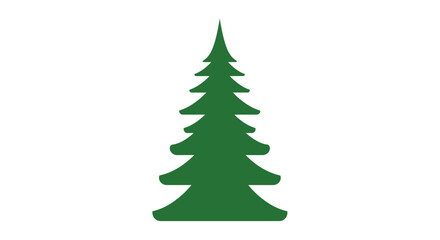 Fototapeta premium Green Pine Tree Silhouette Icon Graphic.