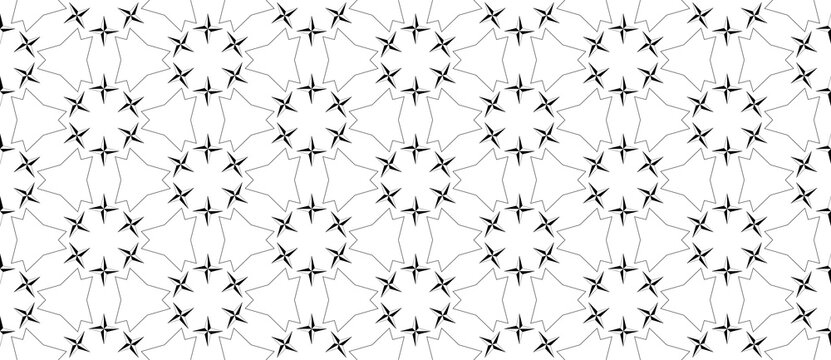 Seamless Abstract Geometric Monochrome Style Pattern Background